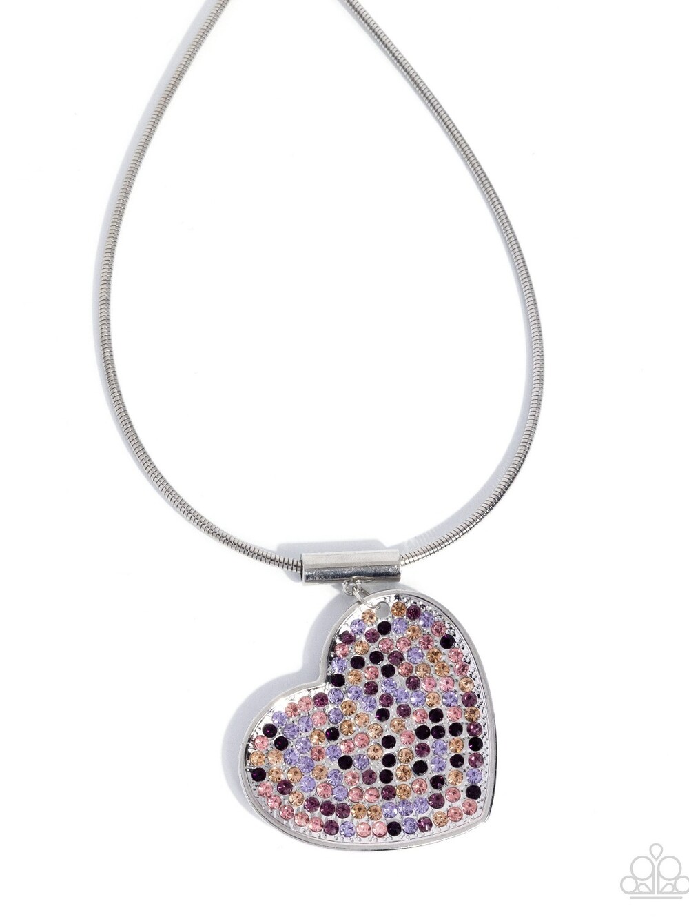 Paparazzi Radiant Restraint - Purple Heart Necklace